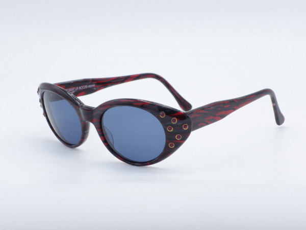Robert La Roche S92 Red Cateye Ladies Sunglasses Rhinestone Woman Frame GrauGlasses