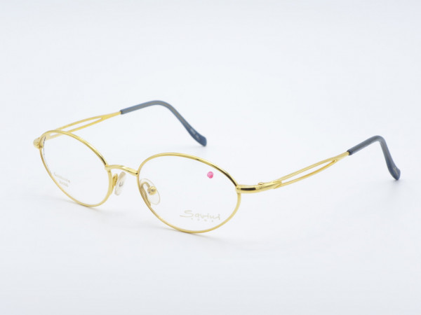 Savini 31130 Golddouble Oval Ladies Glasses Golden Woman Metal Frame Italy